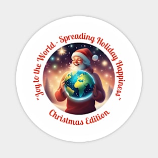 "Joy to the World - Spreading Holiday Happiness" Magnet